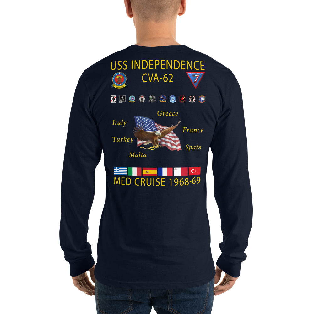 USS Independence (CVA-62) 1968-69 Long Sleeve Cruise Shirt