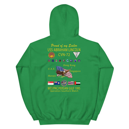 USS Abraham Lincoln (CVN-72) 1995 Cruise Hoodie - FAMILY