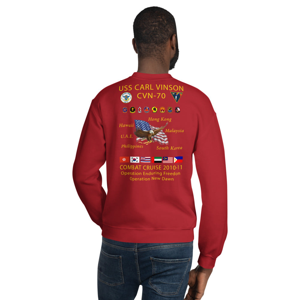 USS Carl Vinson (CVN-70) 2010-11 Cruise Sweatshirt