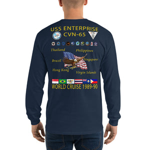 USS Enterprise (CVN-65) 1989-90 Long Sleeve Cruise Shirt
