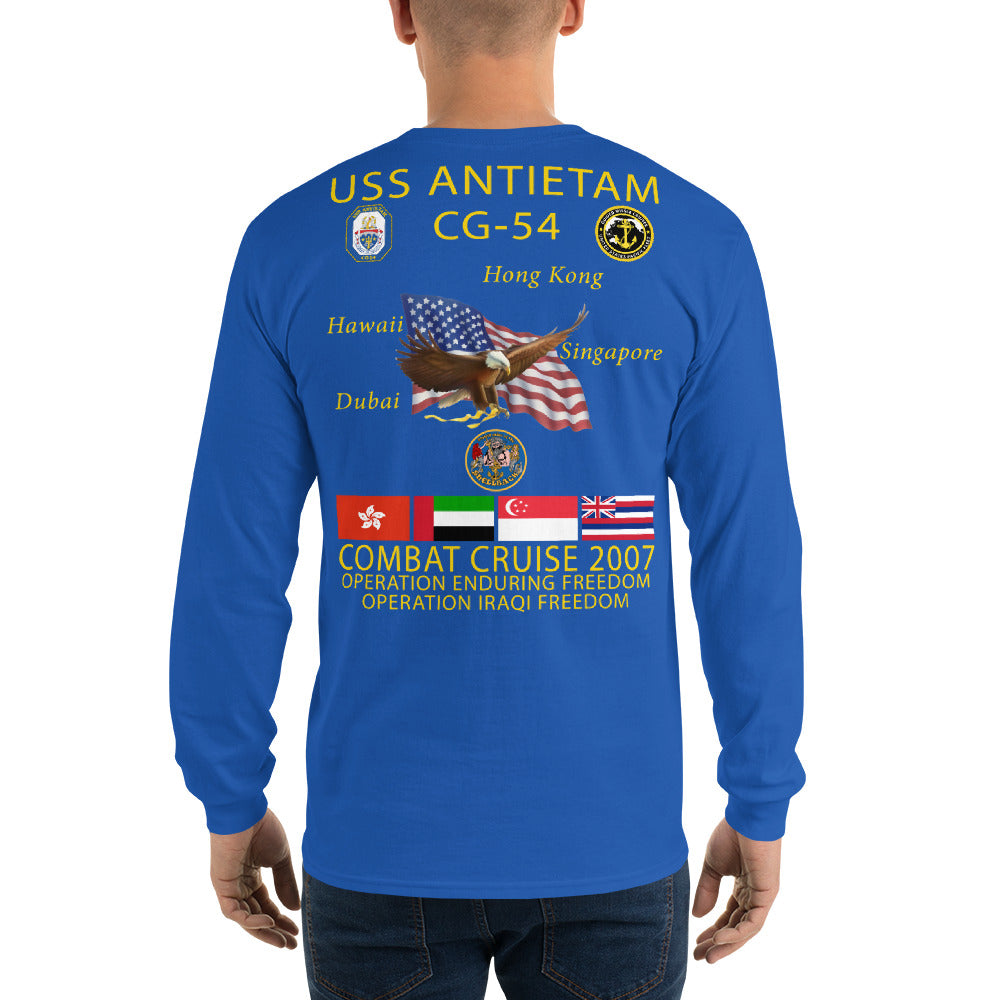 USS Antietam (CG-54) 2007 Long Sleeve Cruise Shirt