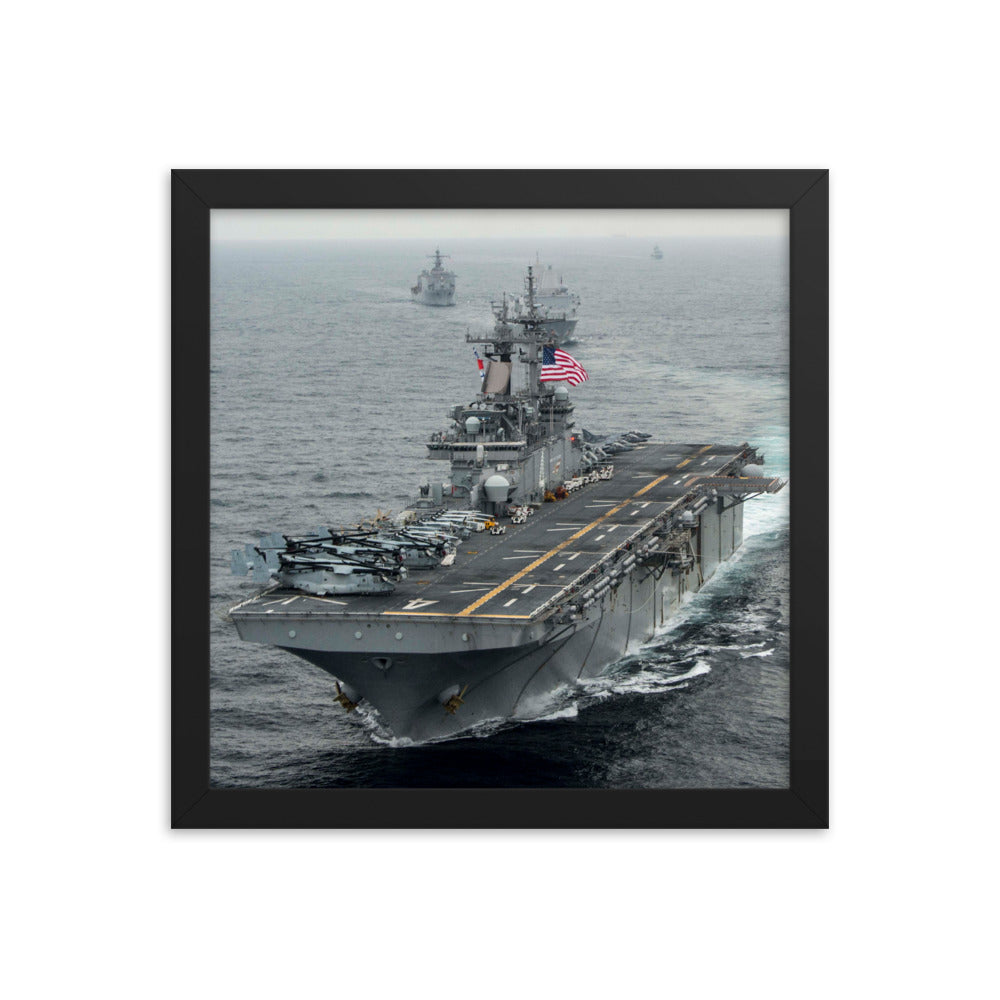 USS Boxer (LHD-4) Framed Ship Photo