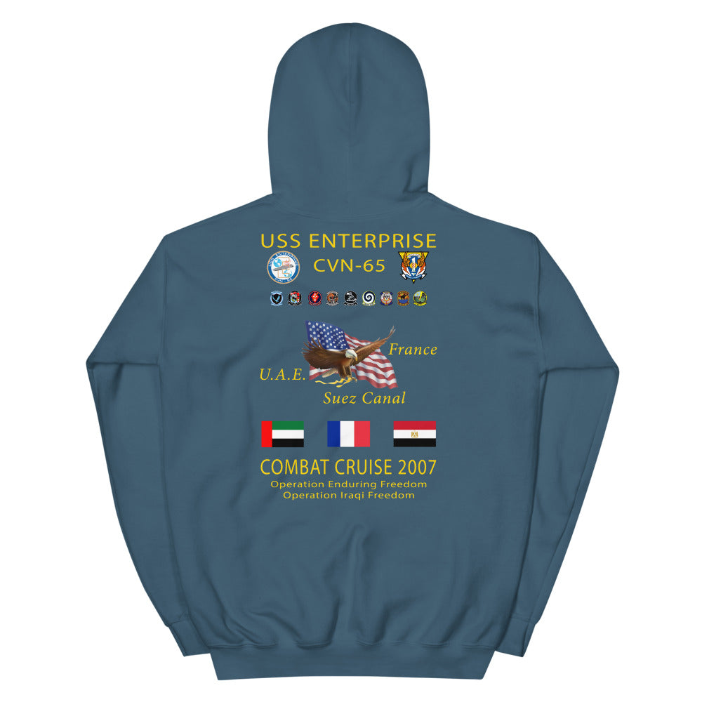 USS Enterprise (CVN-65) 2007 Cruise Hoodie