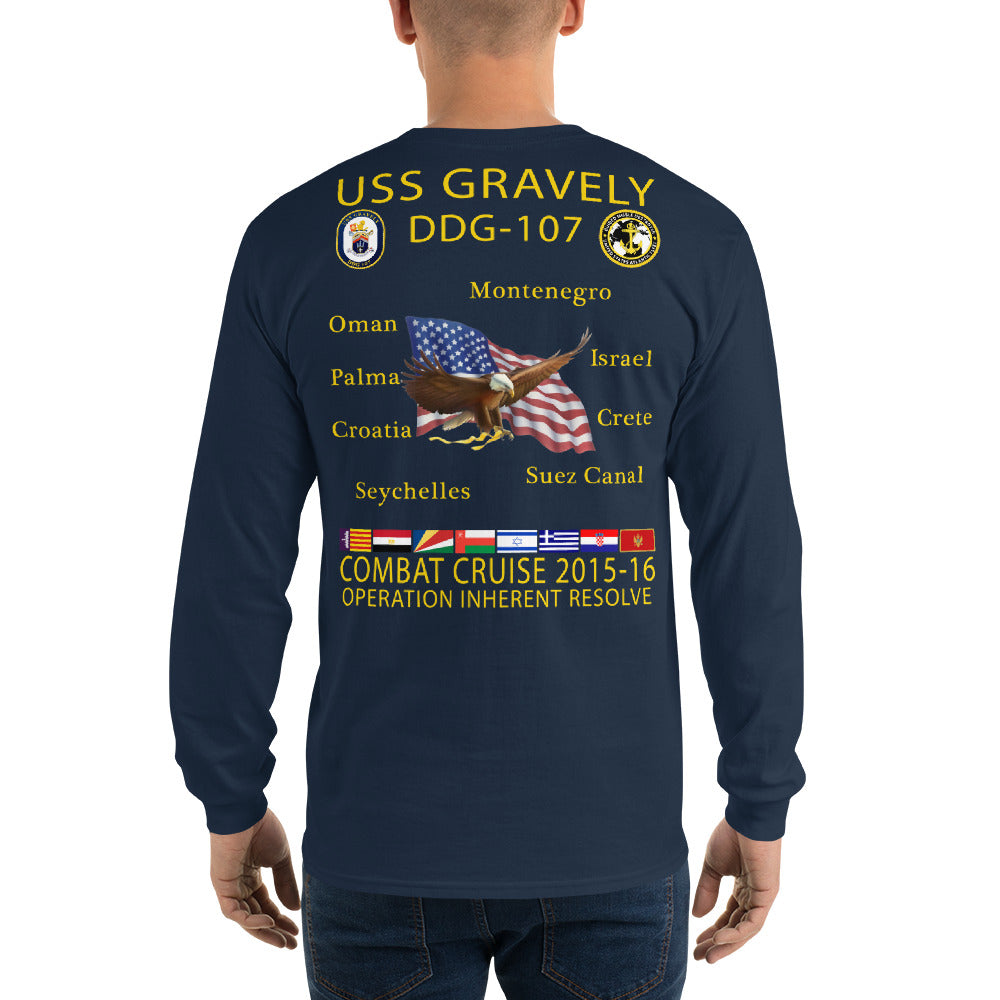 USS Gravely (DDG-107) 2015-16 Long Sleeve Cruise Shirt