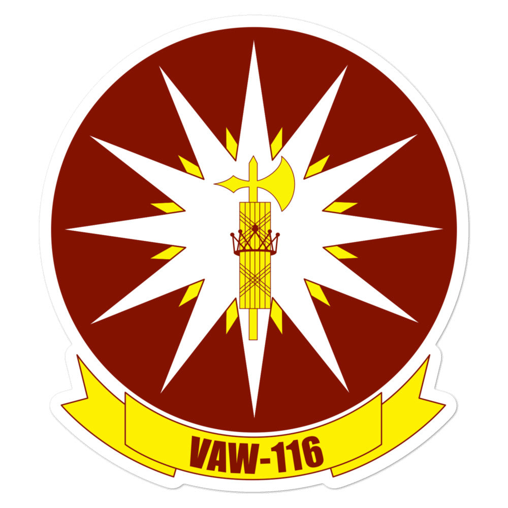 VAW-116 Sun Kings Squadron Crest Vinyl Sticker