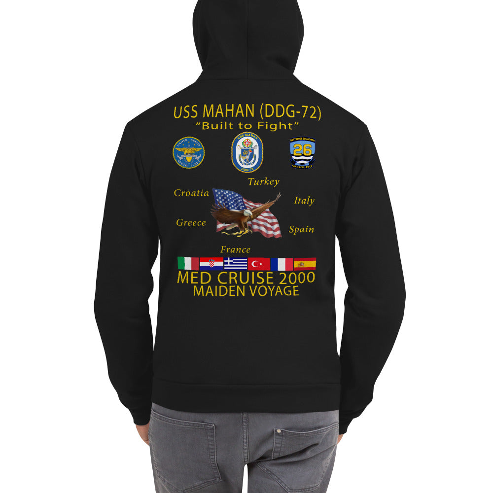 USS Mahan (DDG-72) 2000 Cruise Zip Hoodie