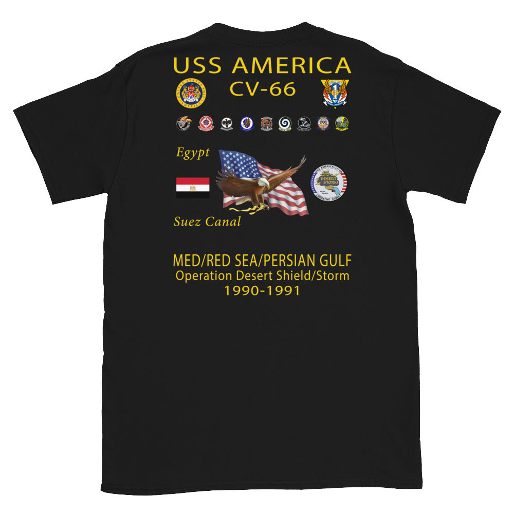 USS America (CV-66) 1990-91 Cruise Shirt (Ver 1)