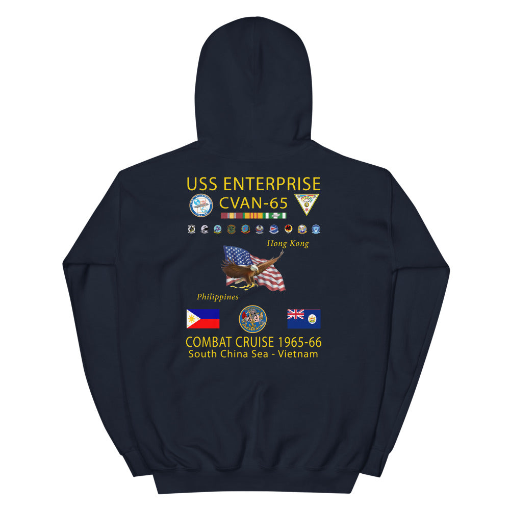 USS Enterprise (CVAN-65) 1965-66 Cruise Hoodie