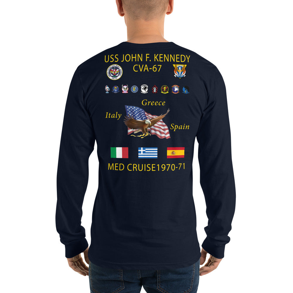 USS John F. Kennedy (CVA-67) 1970-71 Long Sleeve Cruise Shirt