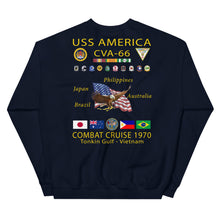 Load image into Gallery viewer, USS America (CVA-66) 1970 Cruise Sweatshirt
