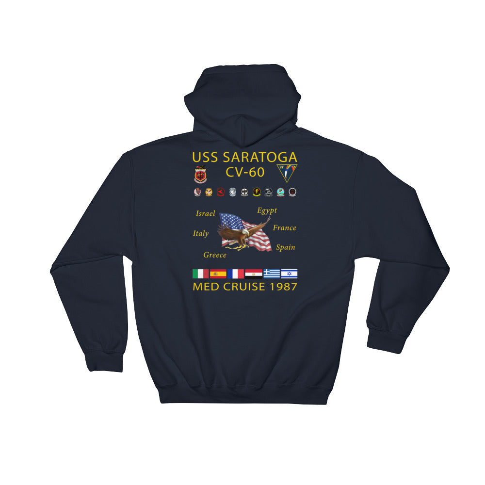 USS Saratoga (CV-60) 1987 Cruise Hoodie