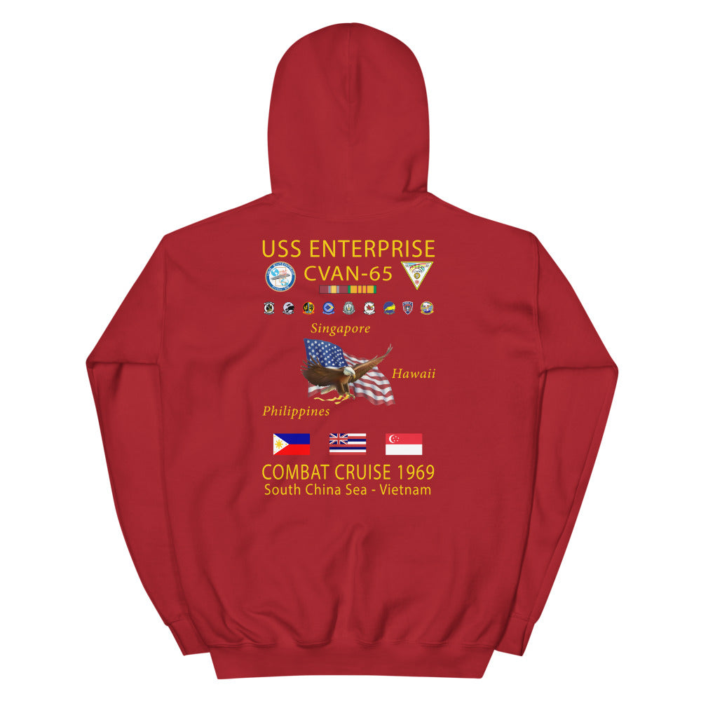 USS Enterprise (CVAN-65) 1969 Cruise Hoodie