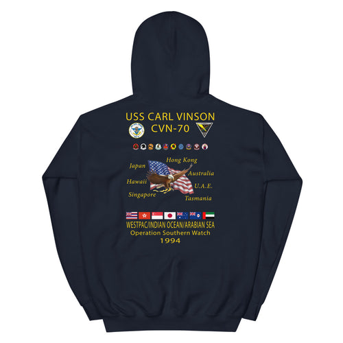 USS Carl Vinson (CVN-70) 1994 Cruise Hoodie
