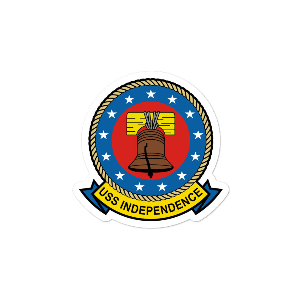 USS Independence (CVA/CV-62) Ship's Crest Vinyl Sticker