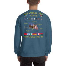 Load image into Gallery viewer, USS Coral Sea (CV-43) 1987-88 Cruise Sweatshirt