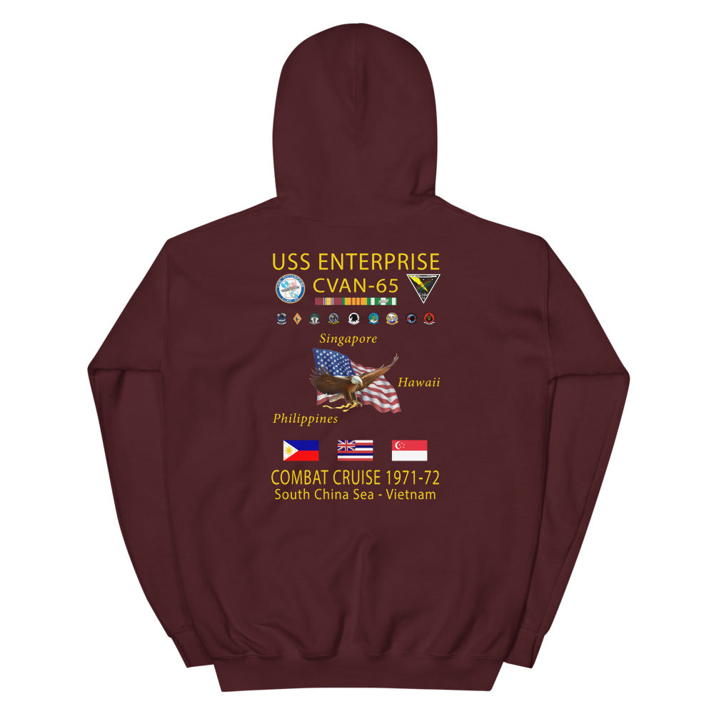 USS Enterprise (CVAN-65) 1971-72 Cruise Hoodie