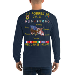 USS Forrestal (CVA-59) 1972-73 Long Sleeve Cruise Shirt
