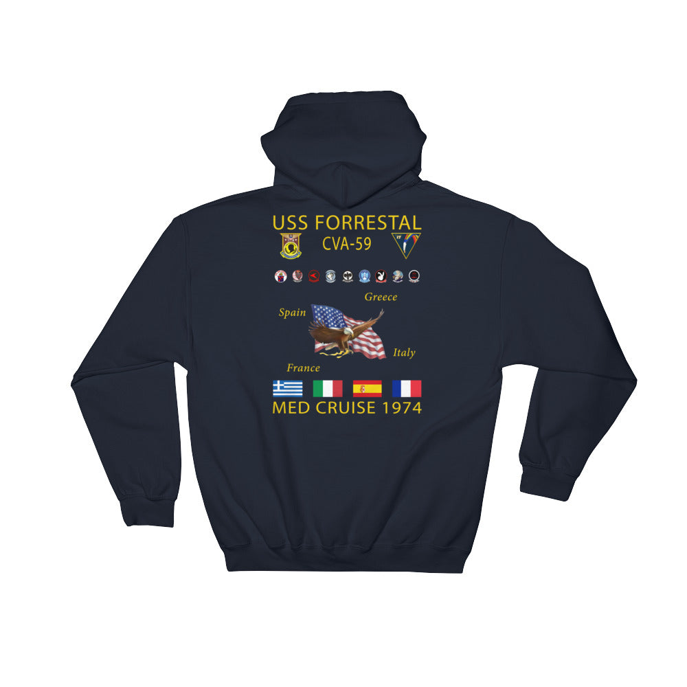 USS Forrestal (CVA-59) 1974 Cruise Hoodie
