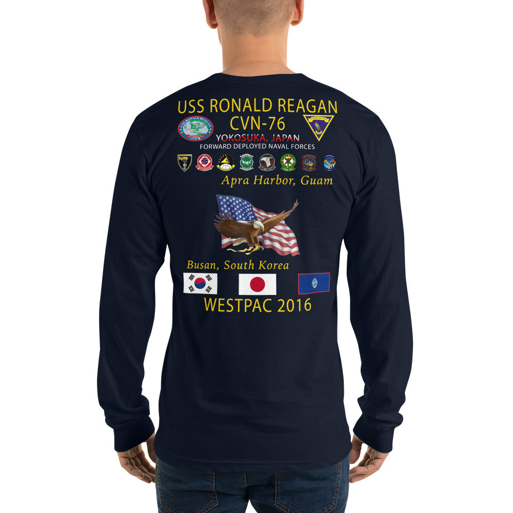 USS Ronald Reagan (CVN-76) 2016 Long Sleeve Cruise Shirt
