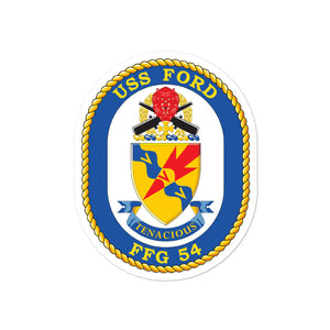USS Ford (FFG-54) Ship's Crest Vinyl Sticker