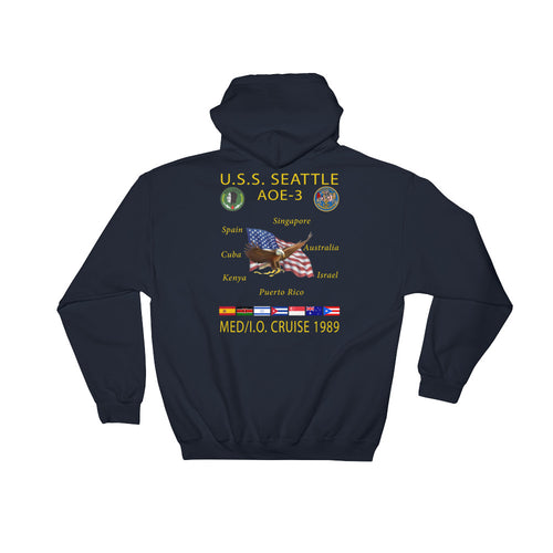 USS Seattle (AOE-3) 1989 Cruise Hoodie