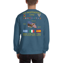 Load image into Gallery viewer, USS Independence (CV-62) 1982 Cruise Sweatshirt