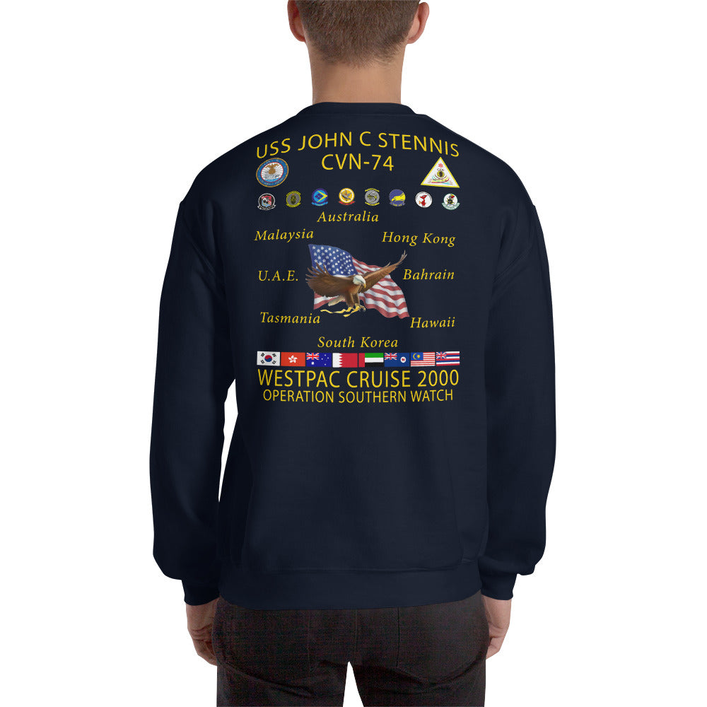 USS John C. Stennis (CVN-74) 2000 Cruise Sweatshirt