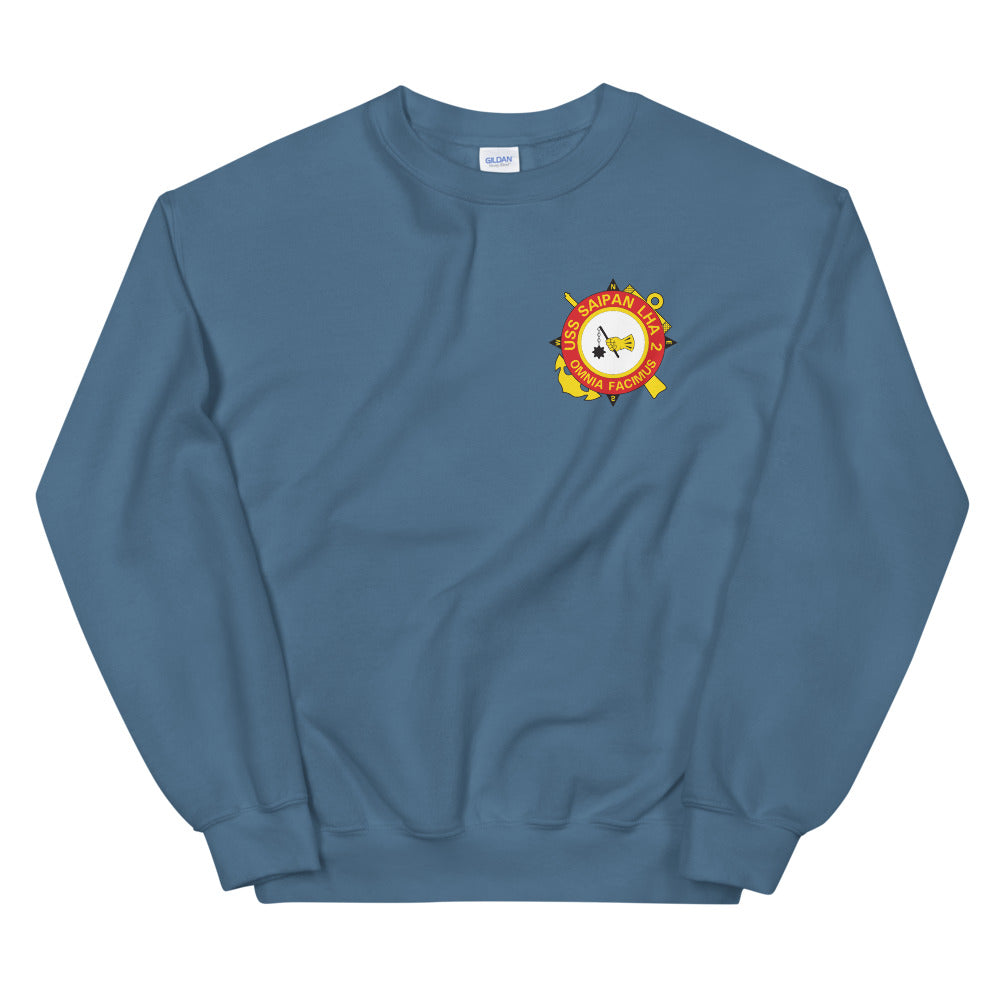 USS Saipan (LHA-2) Ship's Crest Sweatshirt