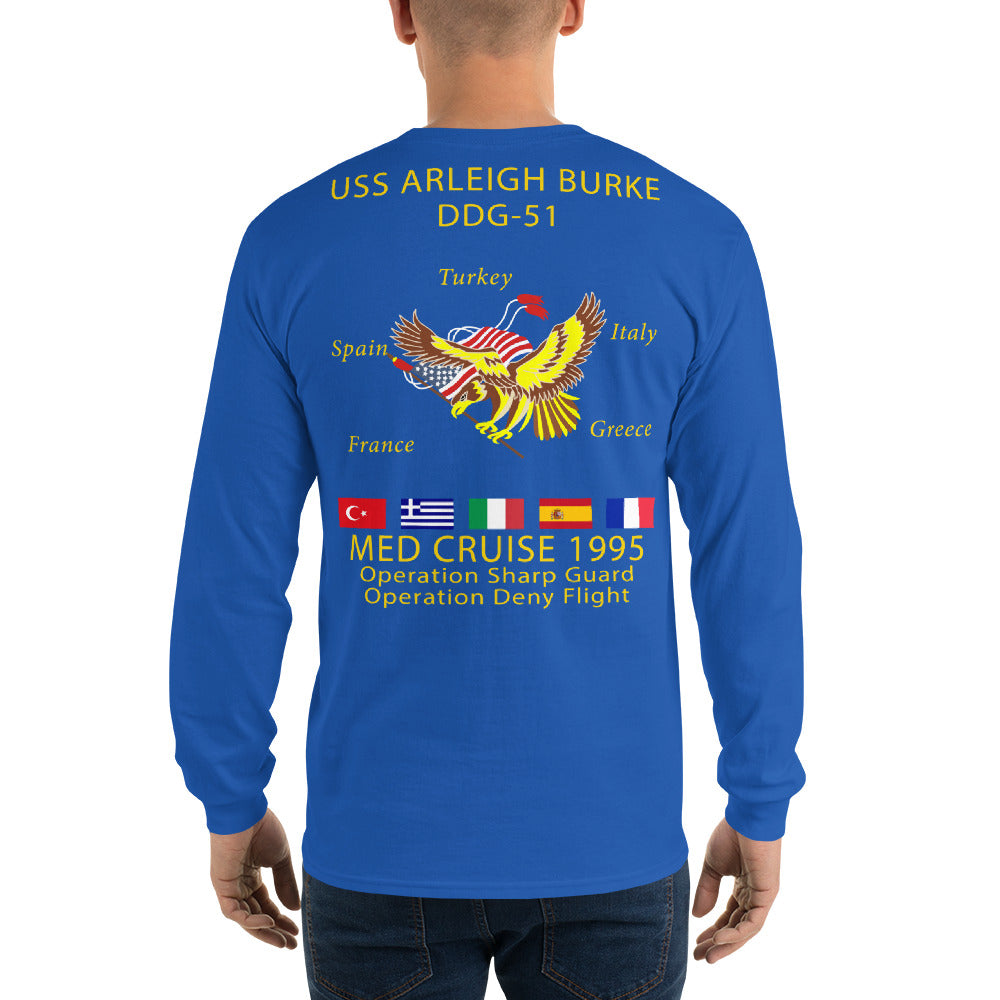 USS Arleigh Burke (DDG-51) 1995 Long Sleeve Cruise Shirt