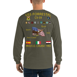 USS Forrestal (CV-59) 1982 Long Sleeve Cruise Shirt
