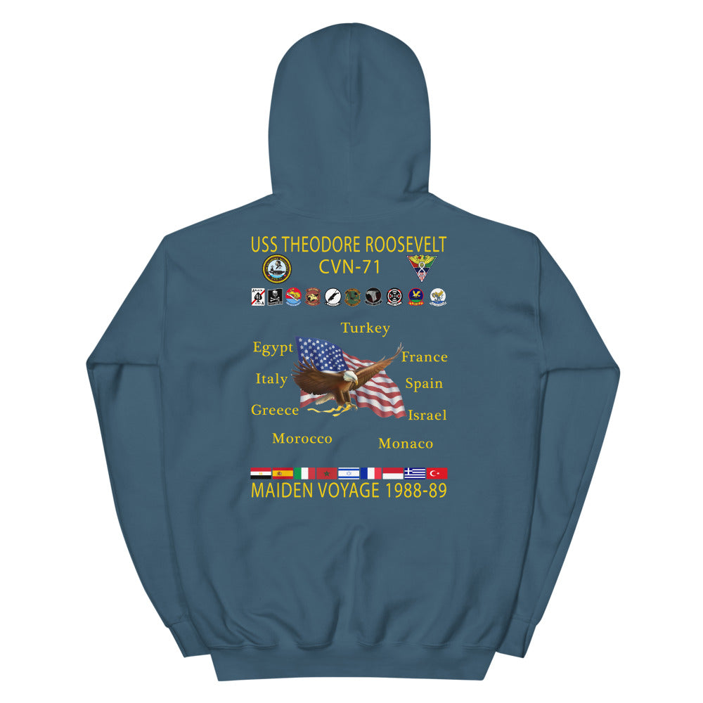 USS Theodore Roosevelt (CVN-71) 1988-89 Cruise Hoodie