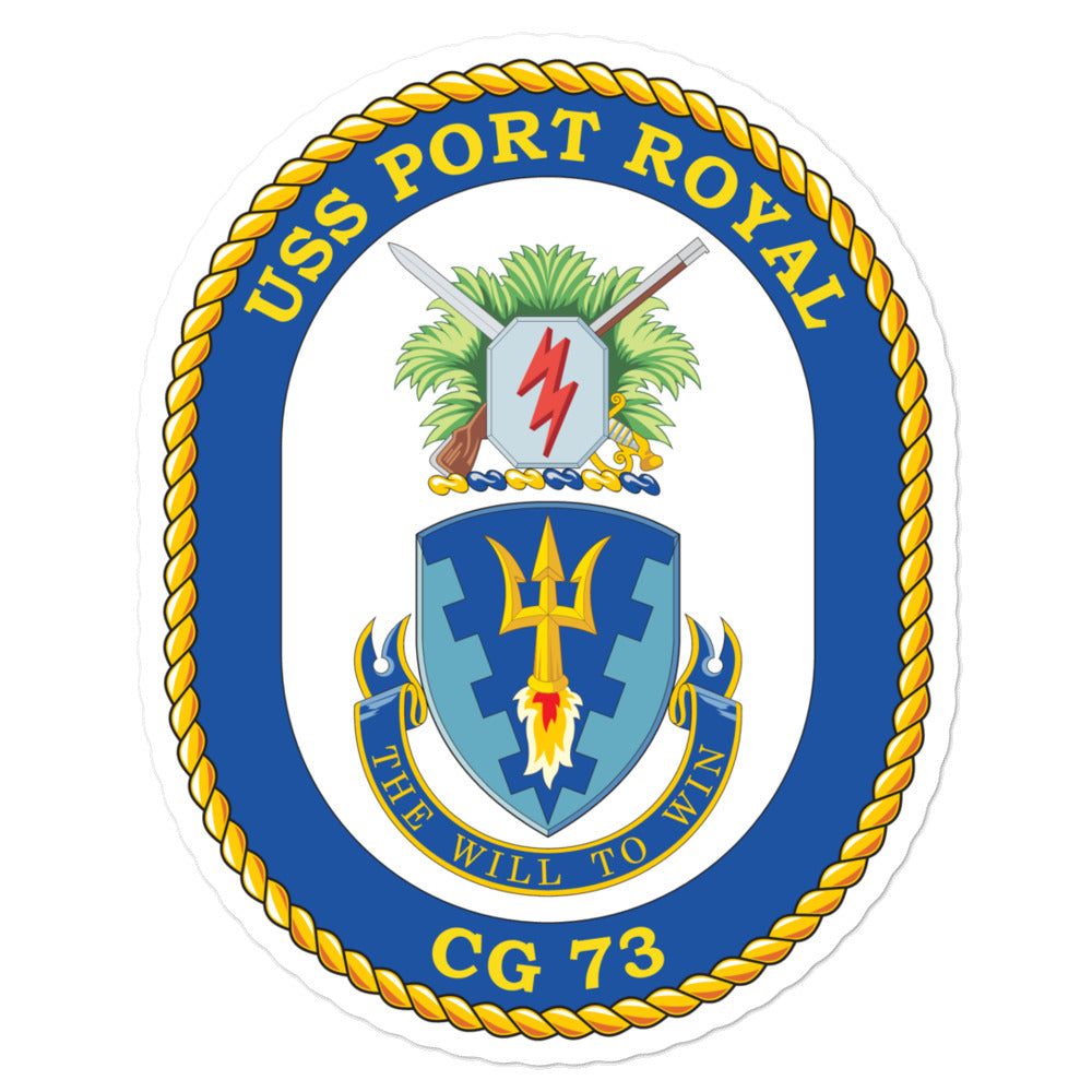 USS Port Royal (CG-73) Ship's Crest Vinyl Sticker