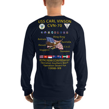 Load image into Gallery viewer, USS Carl Vinson (CVN-70) 1998-99 Long Sleeve Cruise Shirt