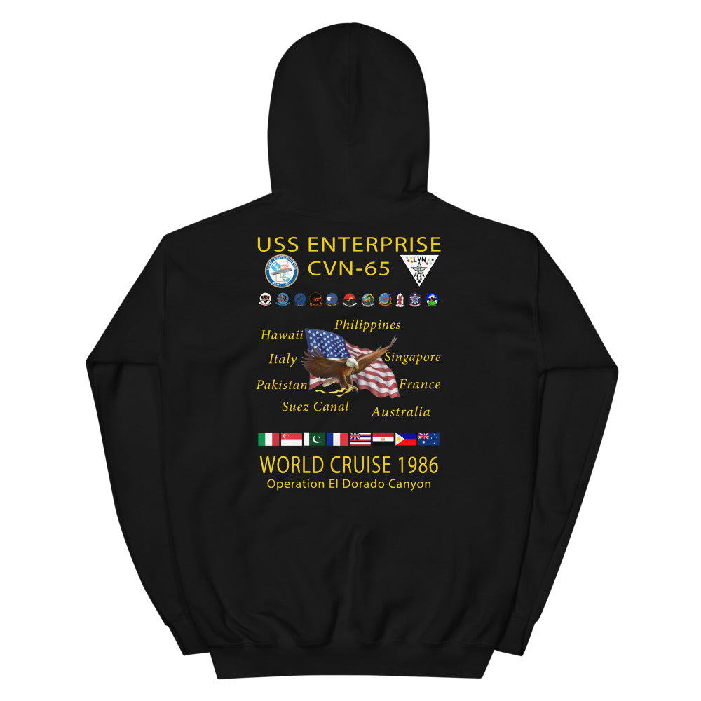 USS Enterprise (CVN-65) 1986 Cruise Hoodie
