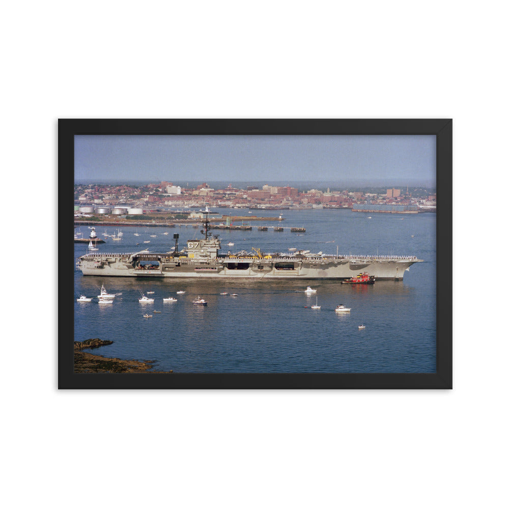 USS John F. Kennedy (CV-67) Framed Ship Photo - Boston