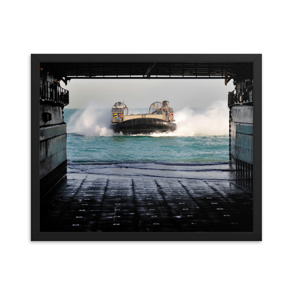 USS Pearl Harbor (LSD-52) Framed Well Deck Photo