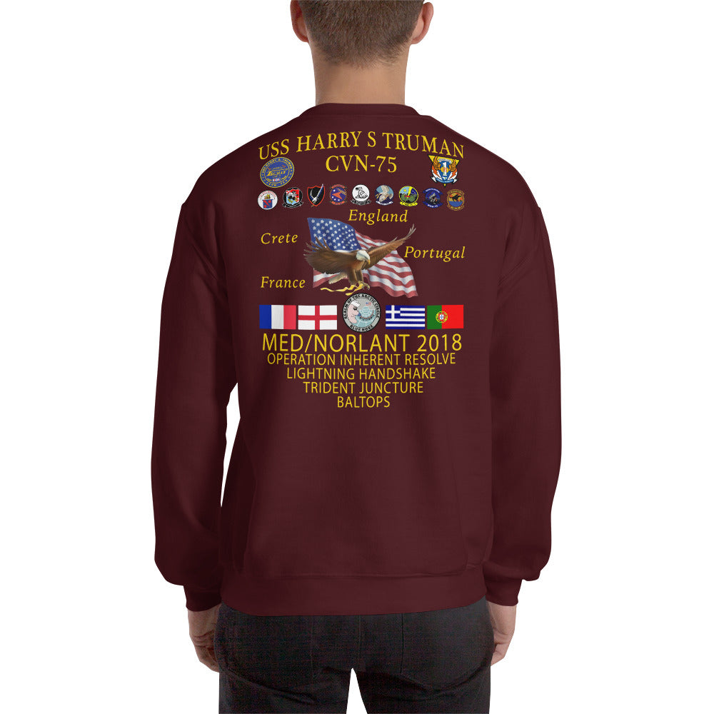 USS Harry S. Truman (CVN-75) 2018 Cruise Sweatshirt
