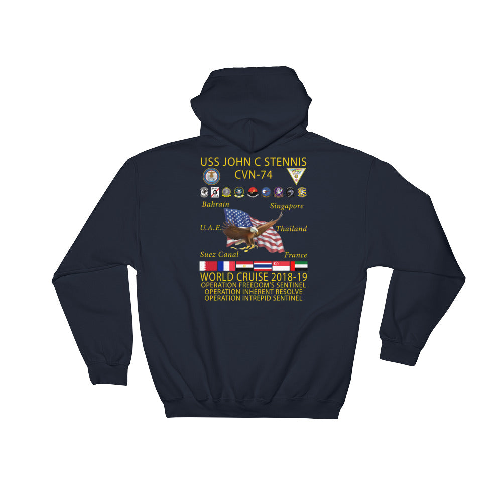 USS John C. Stennis (CVN-74) 2018-19 Cruise Hoodie