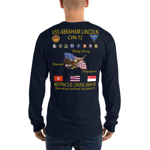 USS Abraham Lincoln (CVN-72) 2004-05 Long Sleeve Cruise Shirt