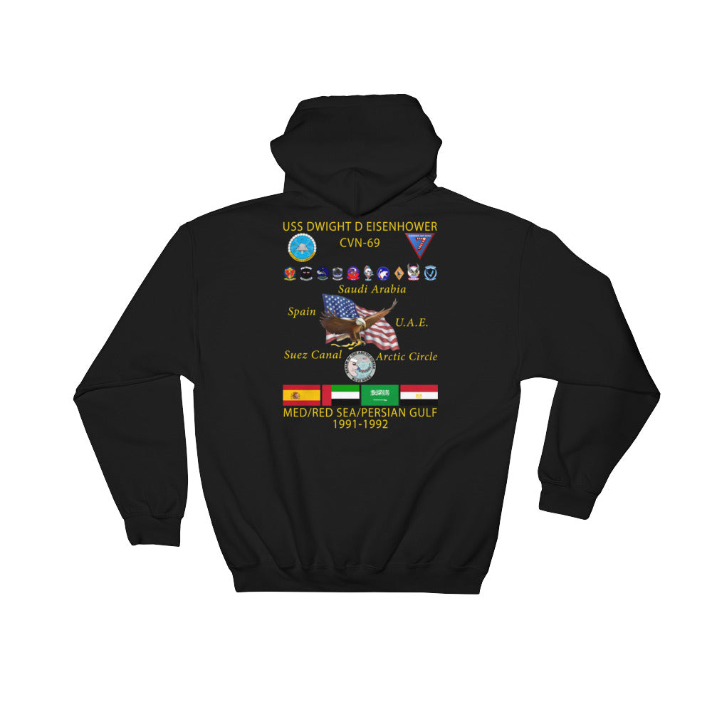 USS Dwight D. Eisenhower (CVN-69) 1991-92 Cruise Hoodie