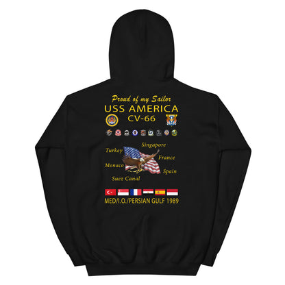 USS America (CV-66) 1989 Cruise Hoodie - FAMILY