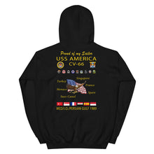 Load image into Gallery viewer, USS America (CV-66) 1989 Cruise Hoodie - FAMILY