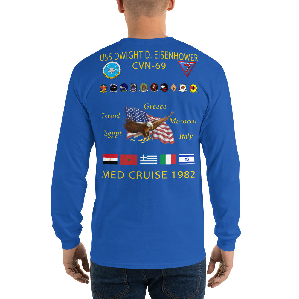 USS Dwight D. Eisenhower (CVN-69) 1982 Long Sleeve Cruise Shirt