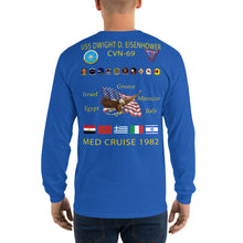 Load image into Gallery viewer, USS Dwight D. Eisenhower (CVN-69) 1982 Long Sleeve Cruise Shirt