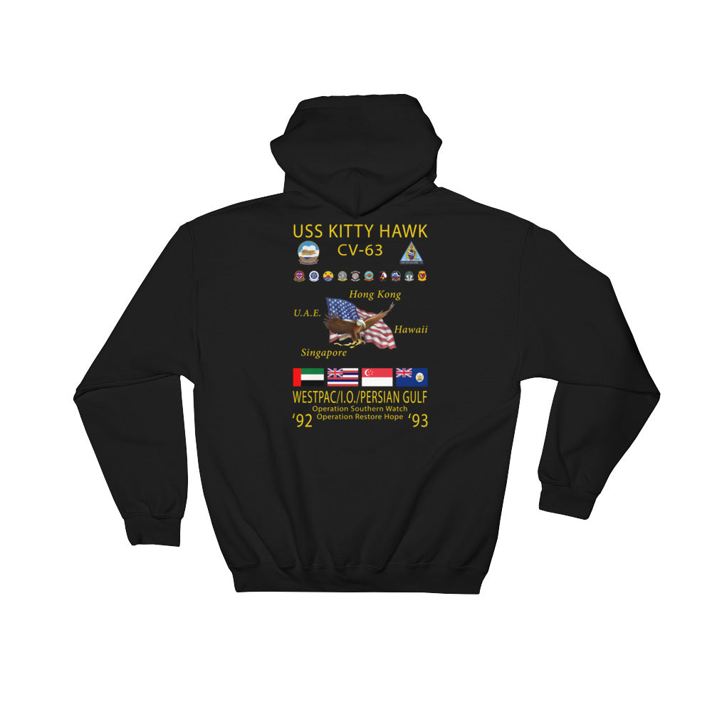USS Kitty Hawk (CV-63) 1992-93 Cruise Hoodie