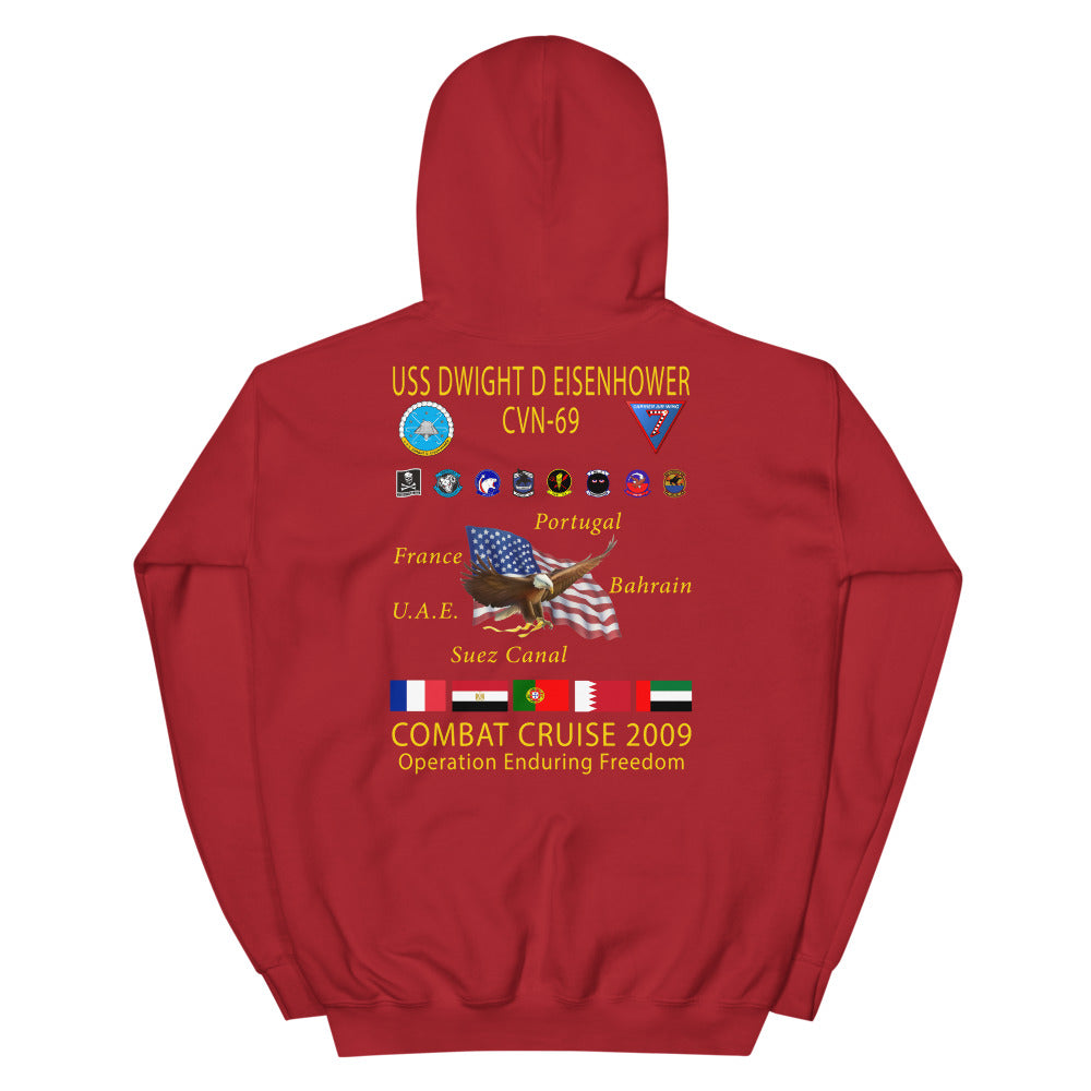 USS Dwight D. Eisenhower (CVN-69) 2009 Cruise Hoodie