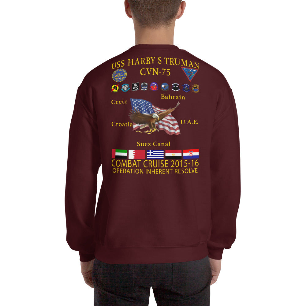 USS Harry S. Truman (CVN-75) 2015-16 Cruise Sweatshirt