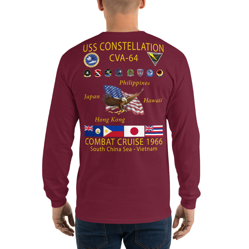 USS Constellation (CVA-64) 1966 Long Sleeve Cruise Shirt