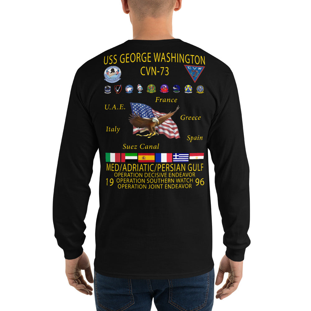 USS George Washington (CVN-73) 1996 Long Sleeve Cruise Shirt