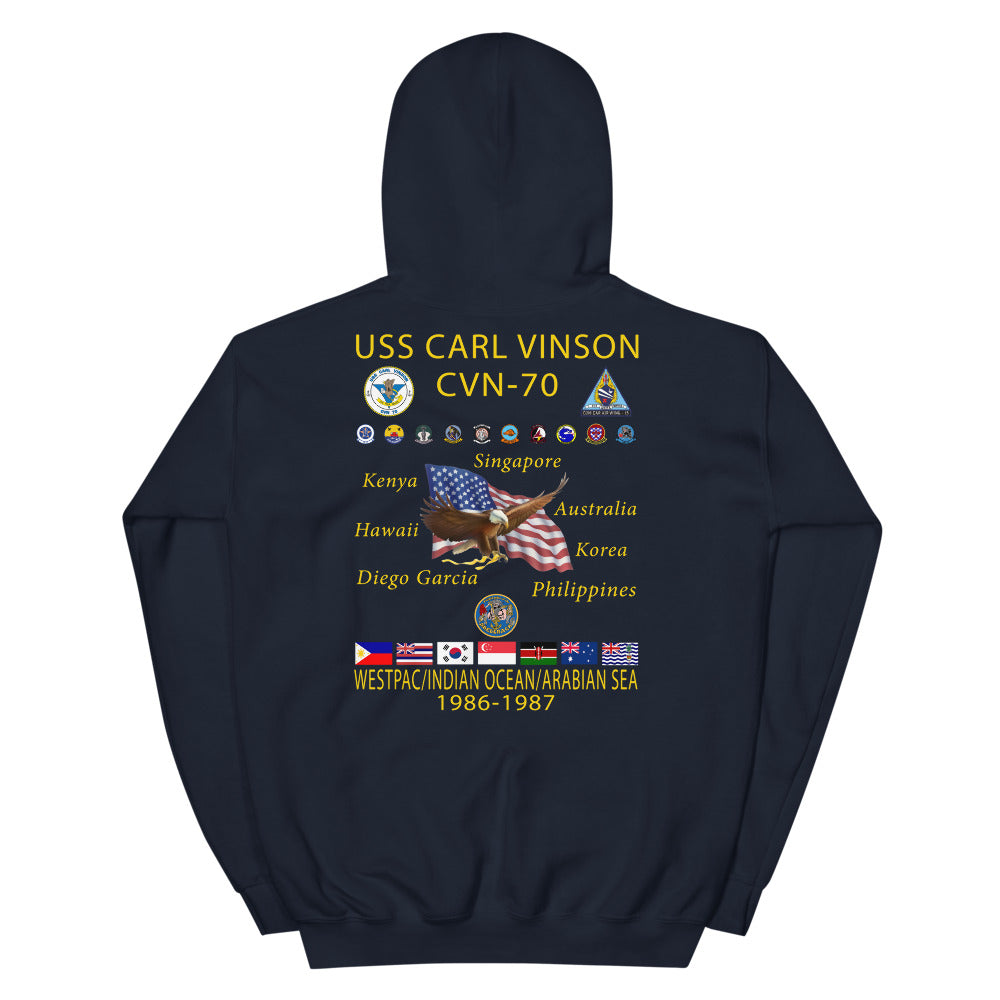 USS Carl Vinson (CVN-70) 1986-87 Cruise Hoodie